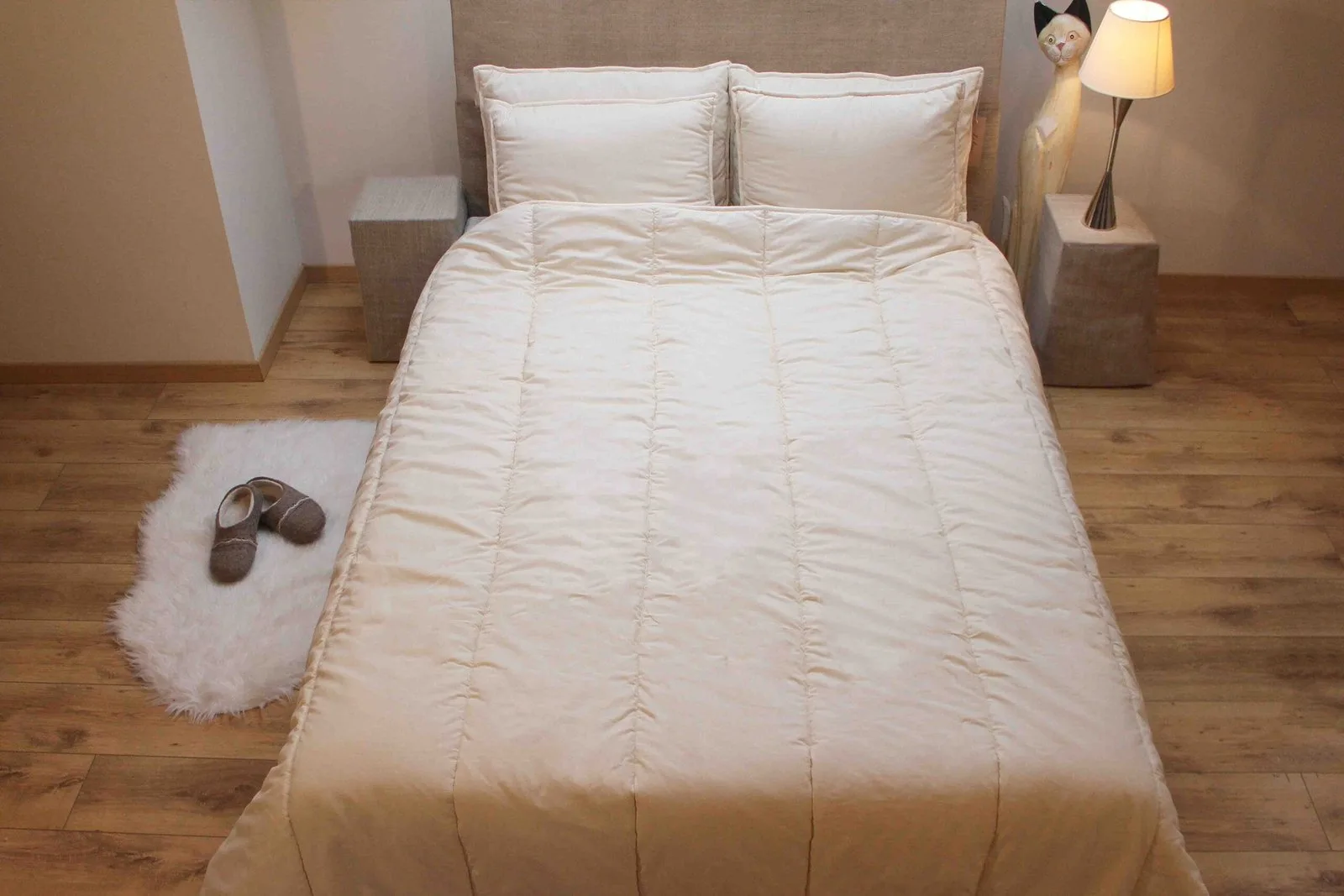 Vilnos užpildo antklodė su drobe